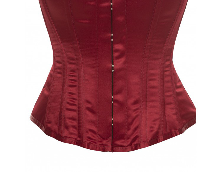 Hourglass Bridal Corset in Cherry Red Satin - Size 30"